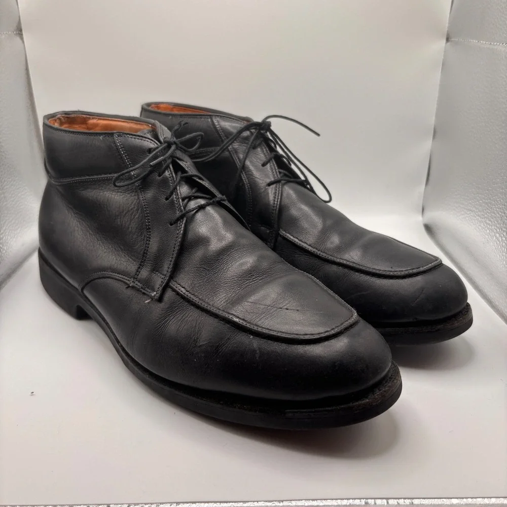 Allen Edmonds Stuart Black Leather Vibram Chukka Boots Men's Size 11.5D